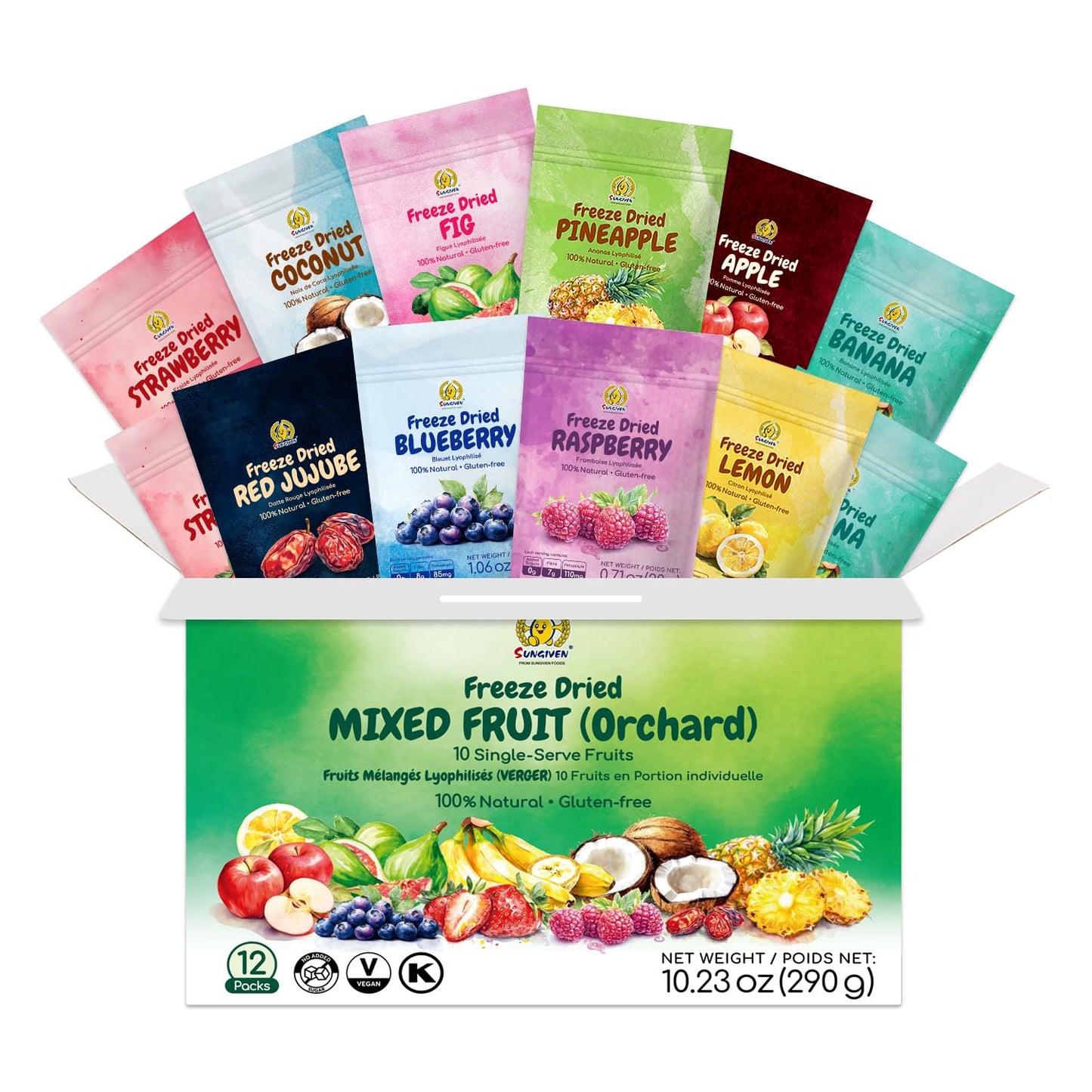 SUNGIVEN-Mixed-Freeze-Dried-Fruit,-Variety-Pack-of-12-Bag,-Health-Snack,-Freeze-Apple-Strawberry-1808
