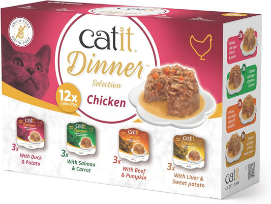 Catit-Dinner-Chicken-Multipack-Wet-Cat-Food,-12-Pack-–-High-Protein,-Grain-1132