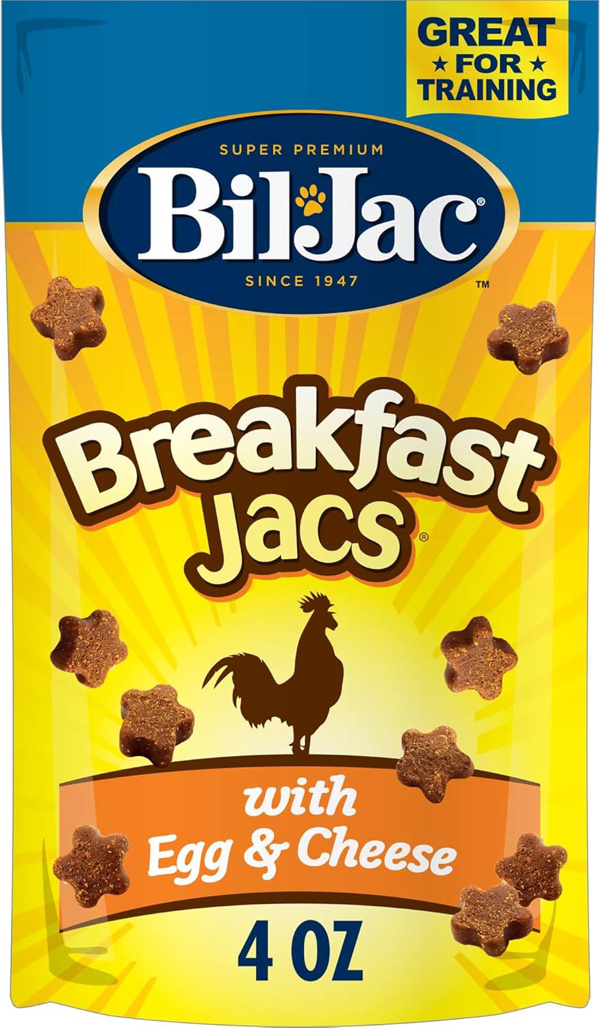 Bil-Jac-Breakfast-Jacs-Soft-Dog-Treats,-Egg-&-Cheese-Flavor,-4-Pouch-1434