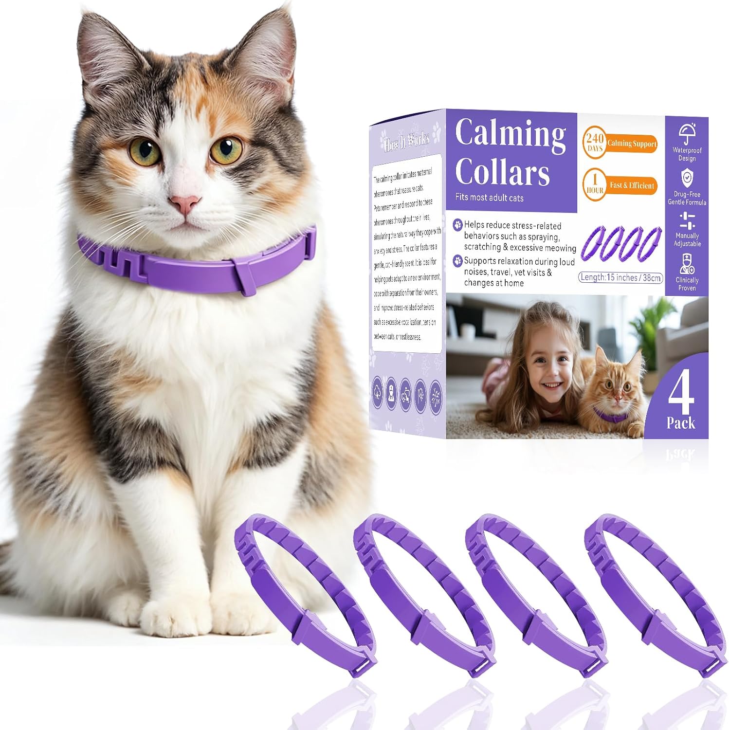 Calming-Collar-for-Cats,-4-Pack-Cat-Pheromone-Collar,-60-Day-Each,-240-Days-1235