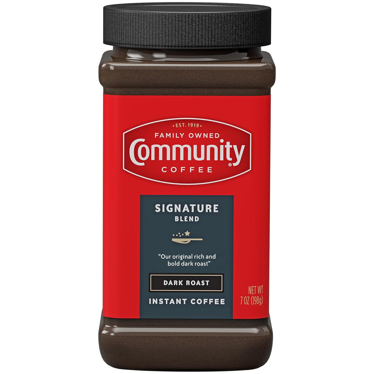 Community-Coffee-Signature-Blend-Instant-Coffee,-Dark-Roast,-7-oz-Jar-(Pack-of-2477