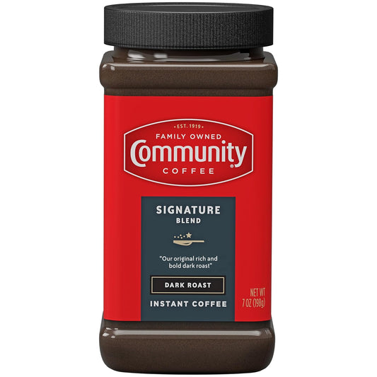 Community-Coffee-Signature-Blend-Instant-Coffee,-Dark-Roast,-7-oz-Jar-(Pack-of-2477
