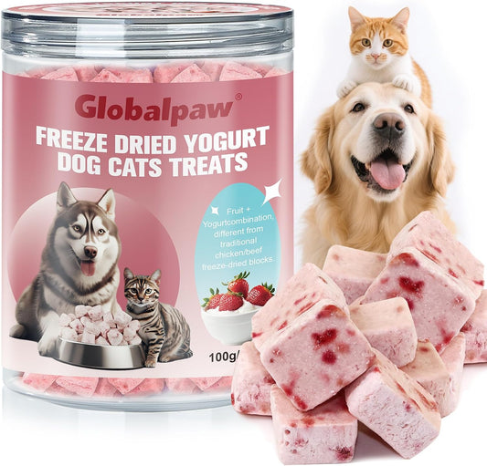 Freeze-Dried-Yogurt-Dog-Cats-Treats-Crunchy-Snacks-with-Strawberry100g-(3.52oz),-High-Protein-467