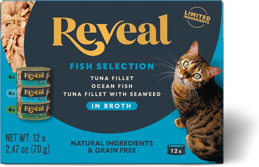 Reveal-Fish-Variety-Pack-Wet-Cat-Food-in-Broth-12-Pack-3-Flavor,-High-Protein,-2011