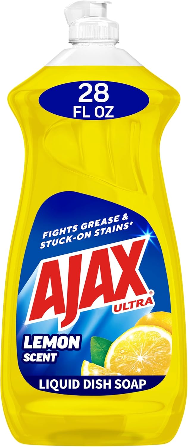 Ajax-Ultra-Liquid-Dish-Soap-Lemon-Scent,-Super-Degreaser,-28-oz-Bottle-124