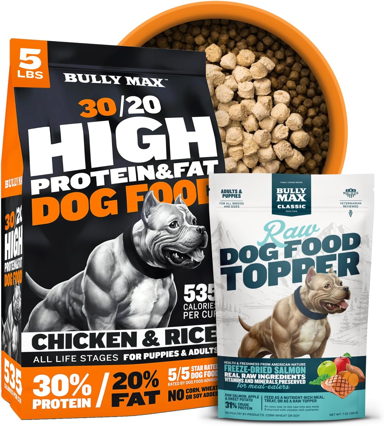 Bully-Max-30/20-High-Protein-Chicken-Dog-Food-5-lbs.-+-Freeze-Dried-Raw-41