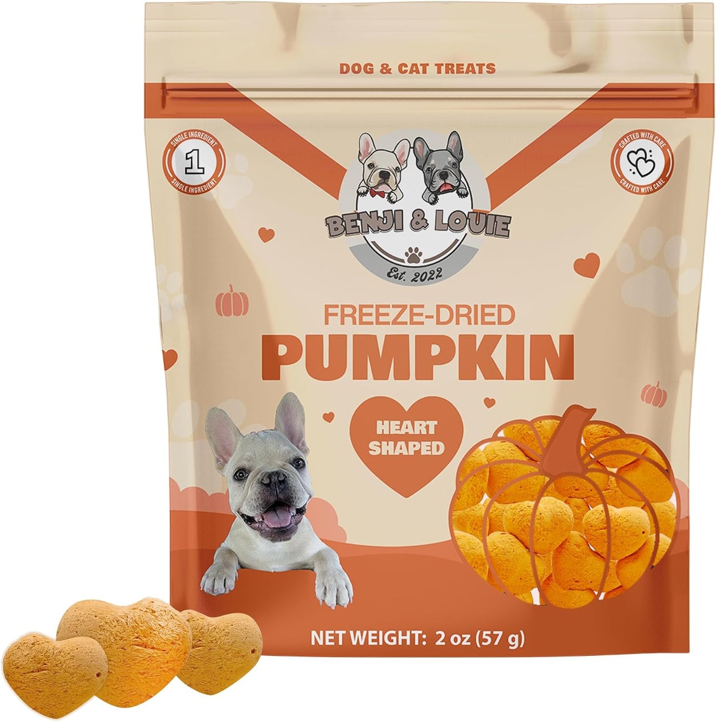 Benji-&-Louie-Freeze-Dried-Pumpkin-for-Dogs-and-Cats,-Heart-Shaped---Natural-209
