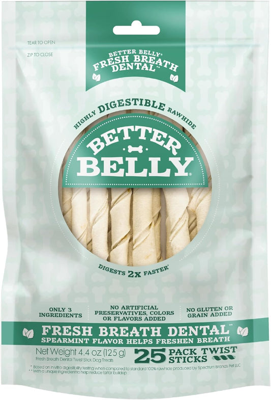 Better-Belly-Fresh-Breath-Dental-Twist-Sticks,Highly-Digestible-Rawhide-for-Dogs,-Count-1821