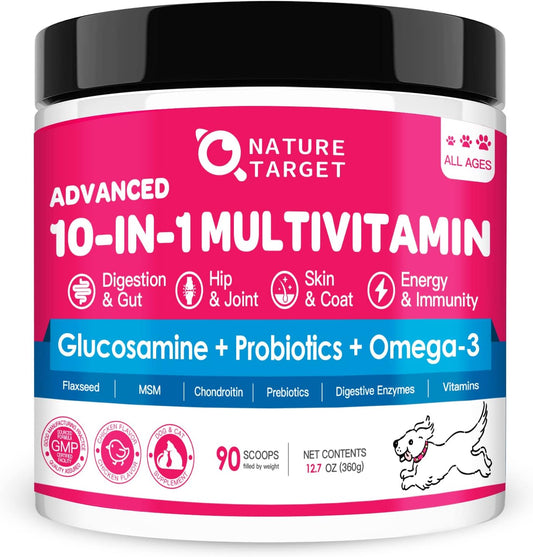 NATURE-TARGET-Dog-Vitamins-Powder,-Probiotics-&-Digestive-Enzymes-for-Gut-Glucosamine-278