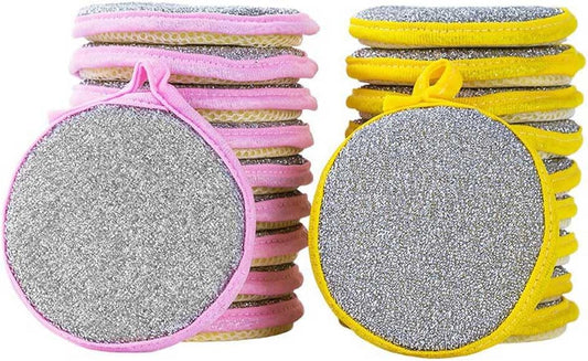 20-Pcs-Washing-Dishes-Sponges-Double-Sided-Dishwashing-Sponge-Scrubber-Round-713