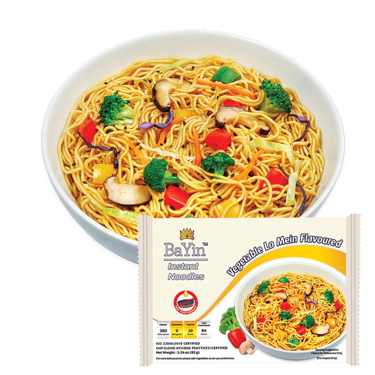 Bayin-Fideos-instantáneos,-sabor-vegetal-Lo-Mein,-fideos-no-fritos,--secos,-93