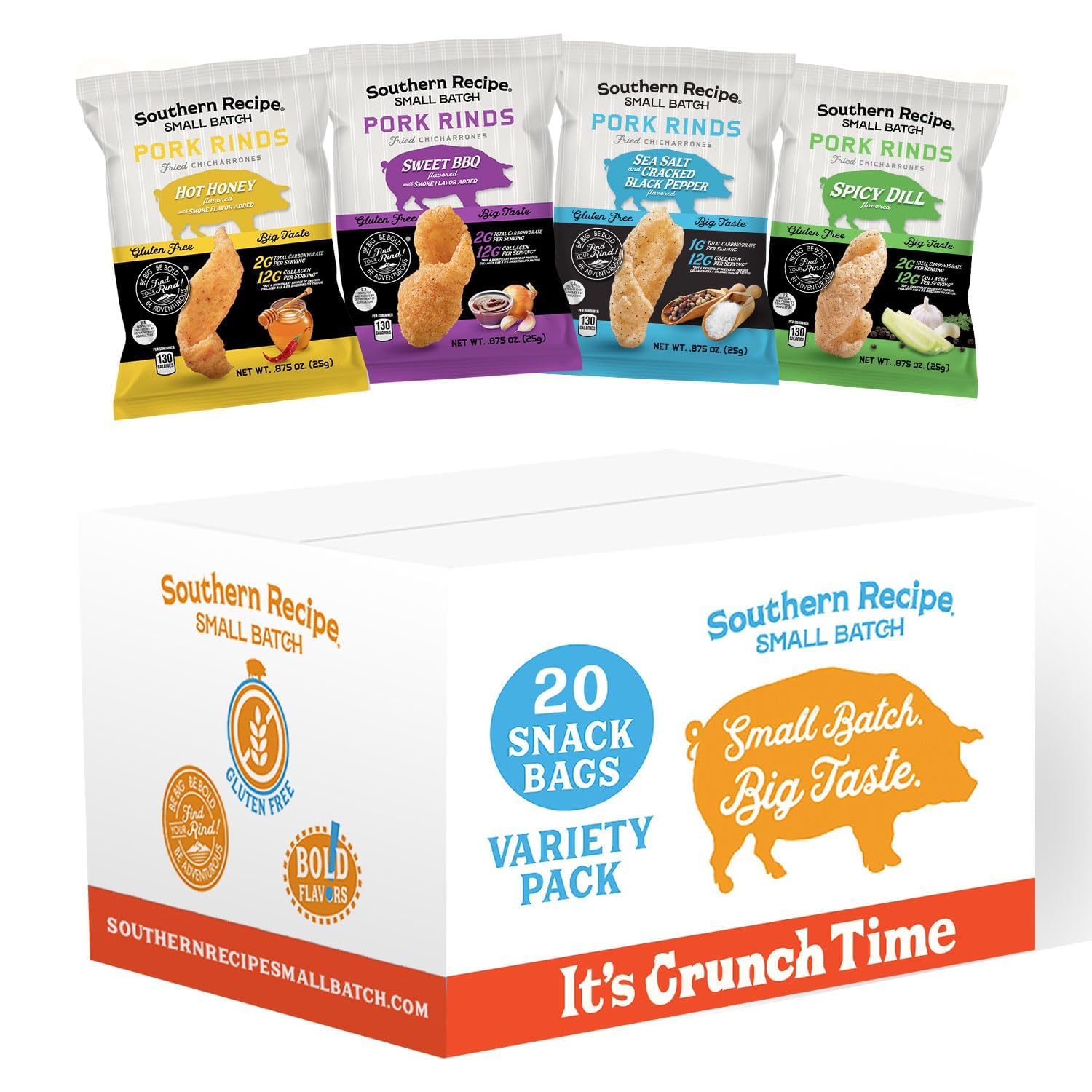 Pork-Rinds-Variety-Pack-|-Hot-Honey,-Sweet-BBQ,-Spicy-Dill,--Salt-&-Pepper-4-708