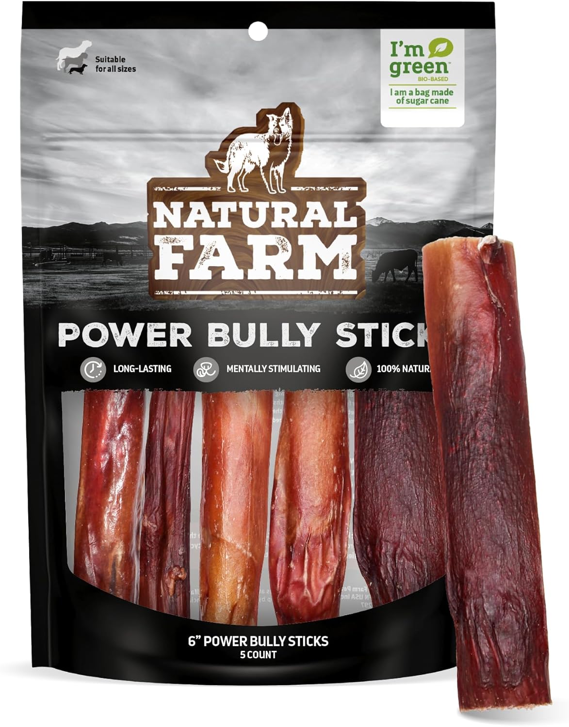 Power-Bully-Sticks-Dog-Chews-(6”,-5-Pack),-2-in-1-3589