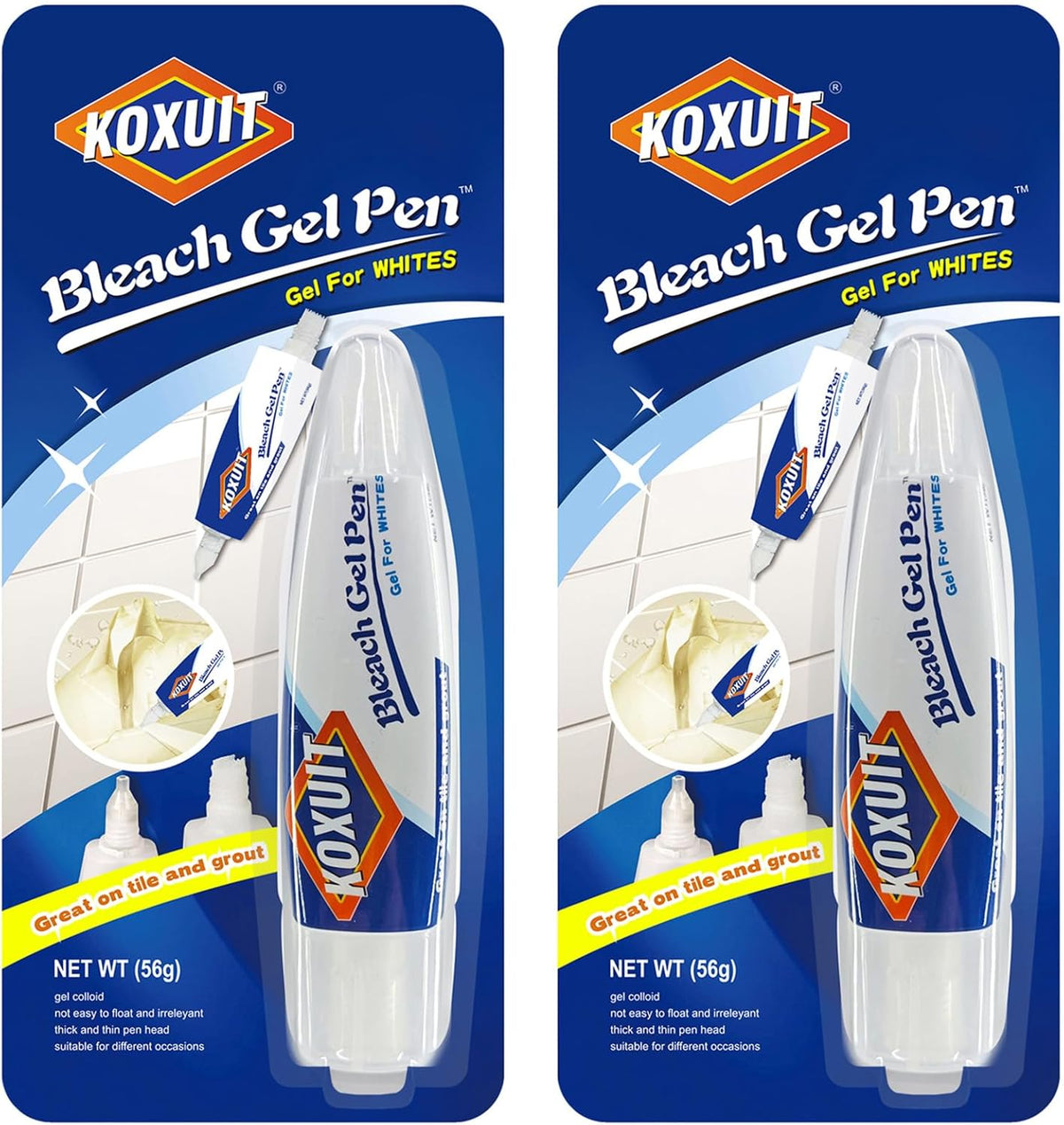Portable Dual-Tip Bleach Pen for White Clothes & Grout - Travel-Ready ...