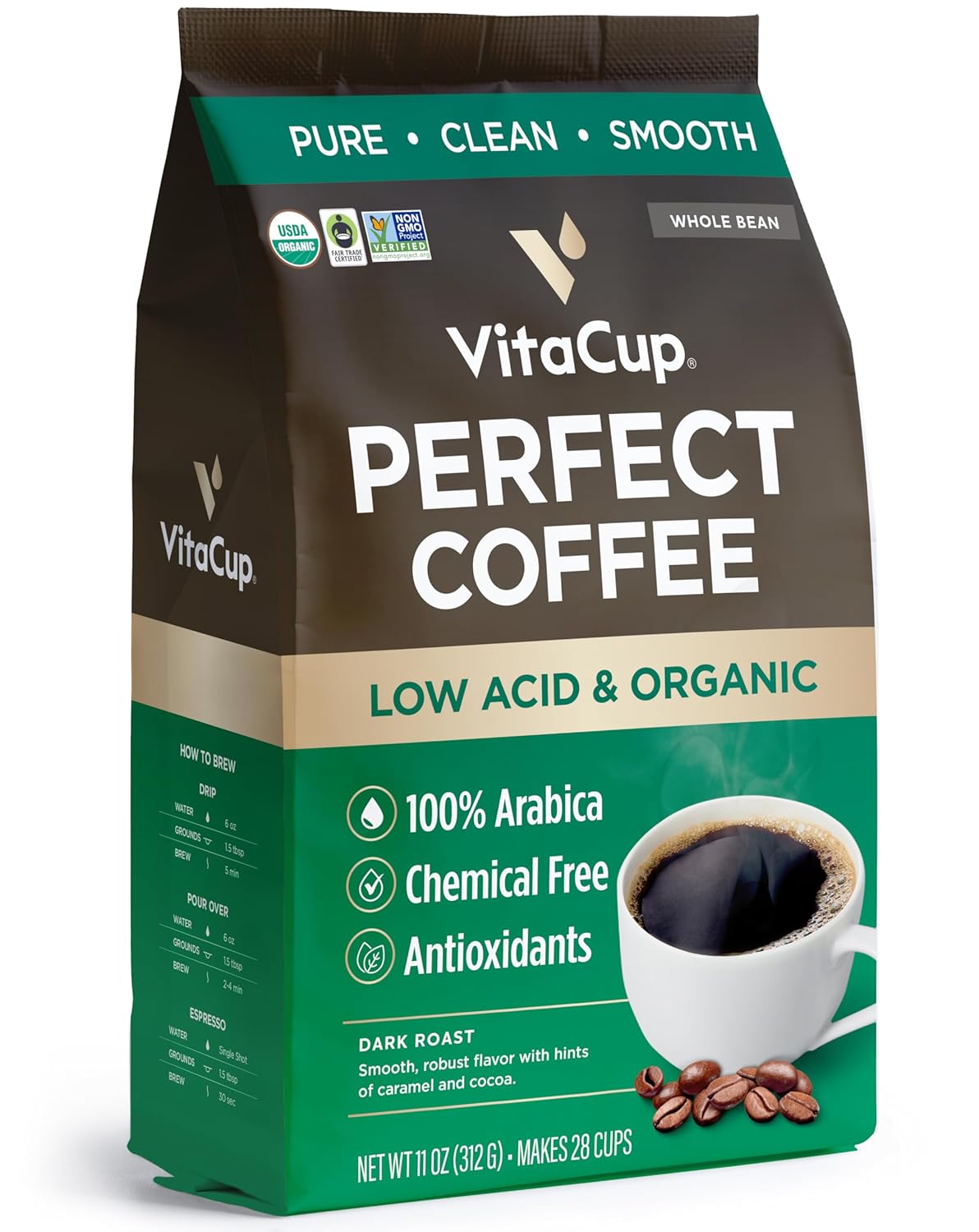 VitaCup-Perfect-Low-Acid-Coffee-Beans,-USDA-Organic-&-Fair-Trade,-Mycotoxin-Free,-2600