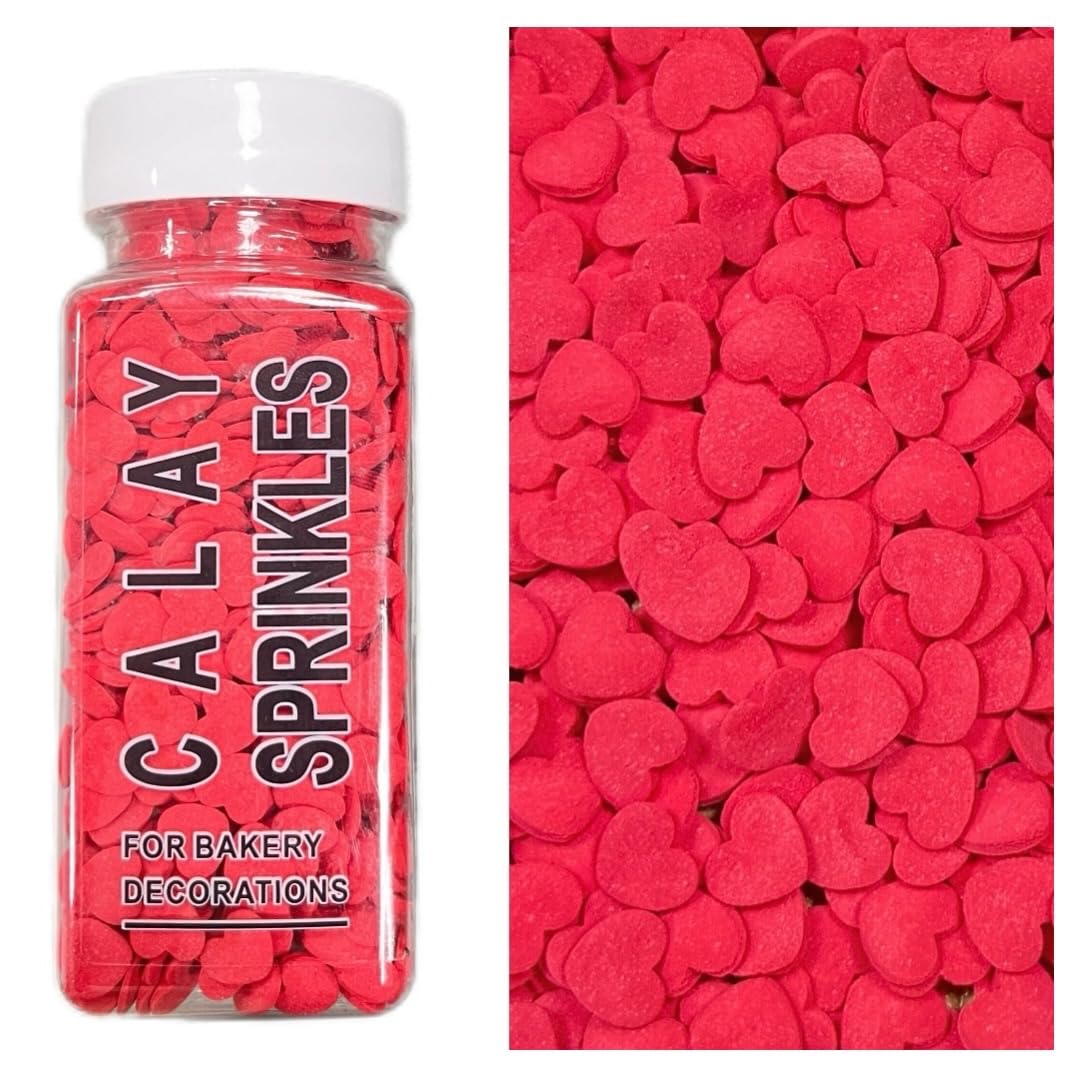 Sentovac-Edible-Red-Hearts-Sprinkles-for-Decorating-1-Bottle-2.82oz/-80g-|-Cupcakes-Ice-677