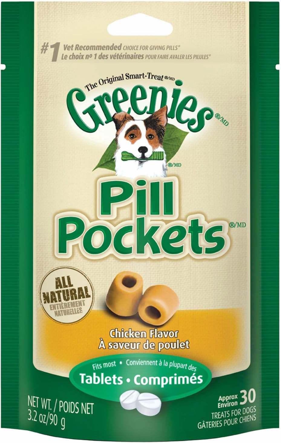 Pill-Pockets,-30-Count,-Chicken-Flavor,-3-Pack-2842