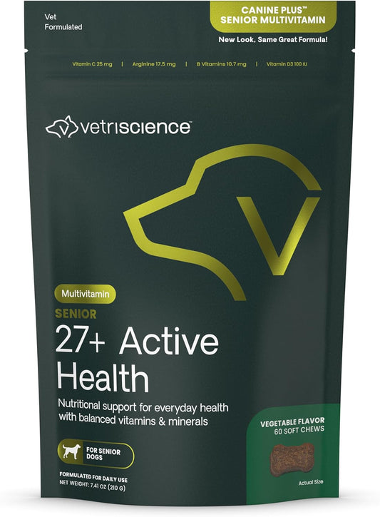 VetriScience-Senior-27+-Active-Health-Chews,-Canine-Plus-Daily-Multivitamin-for-Dogs,-485