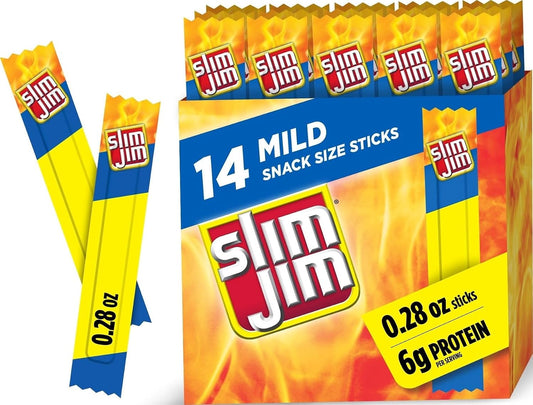 Slim-Jim-Smoked-Jerky-Snack-Sticks,-Mild-Flavor,-0.28-oz.,-14-ct------2197