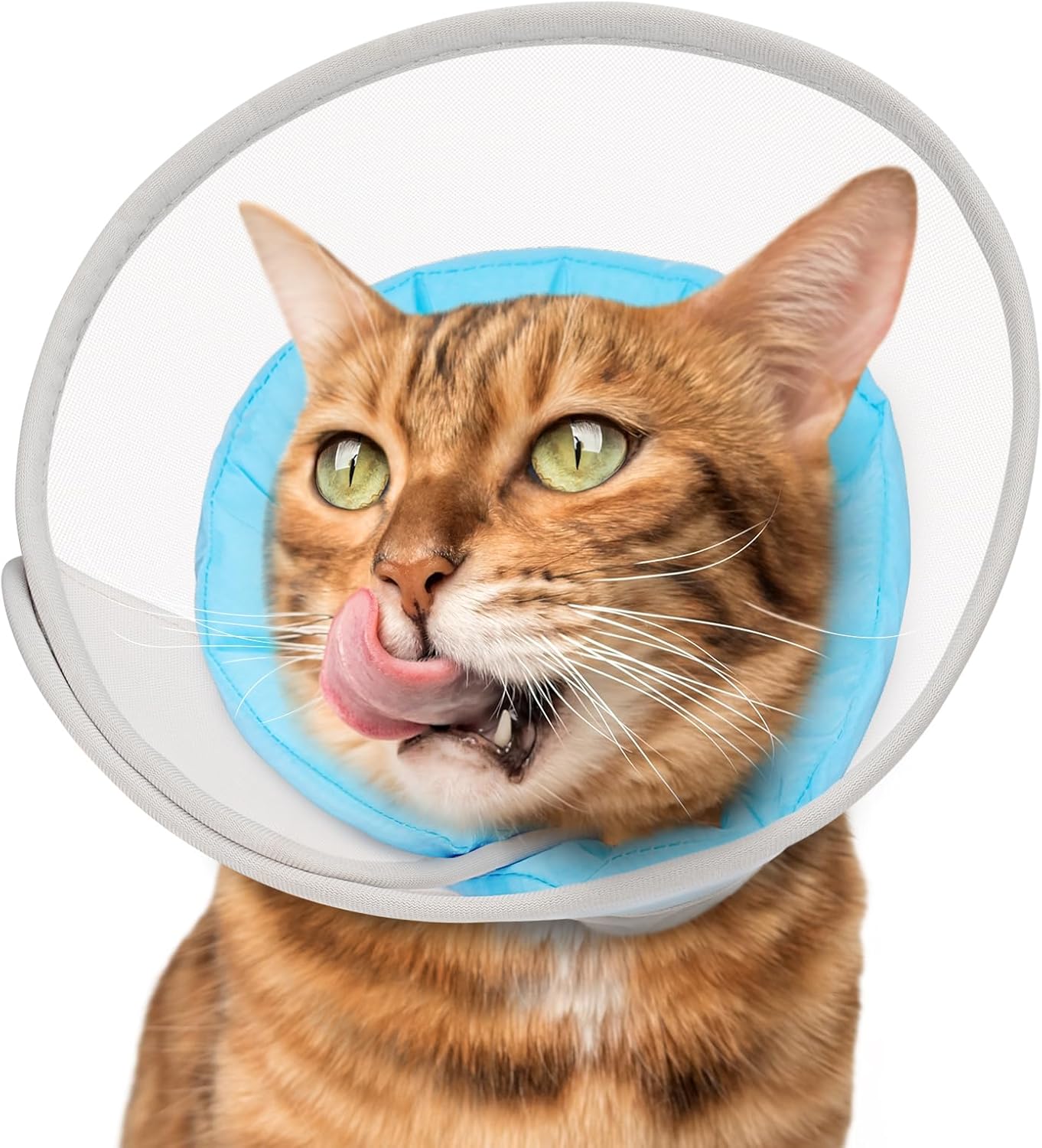 Cat-Cone-Collar-Soft:-Comfortable-Waterproof-Mesh-Recovery-Cone-After-Surgery-to-Stop-1534