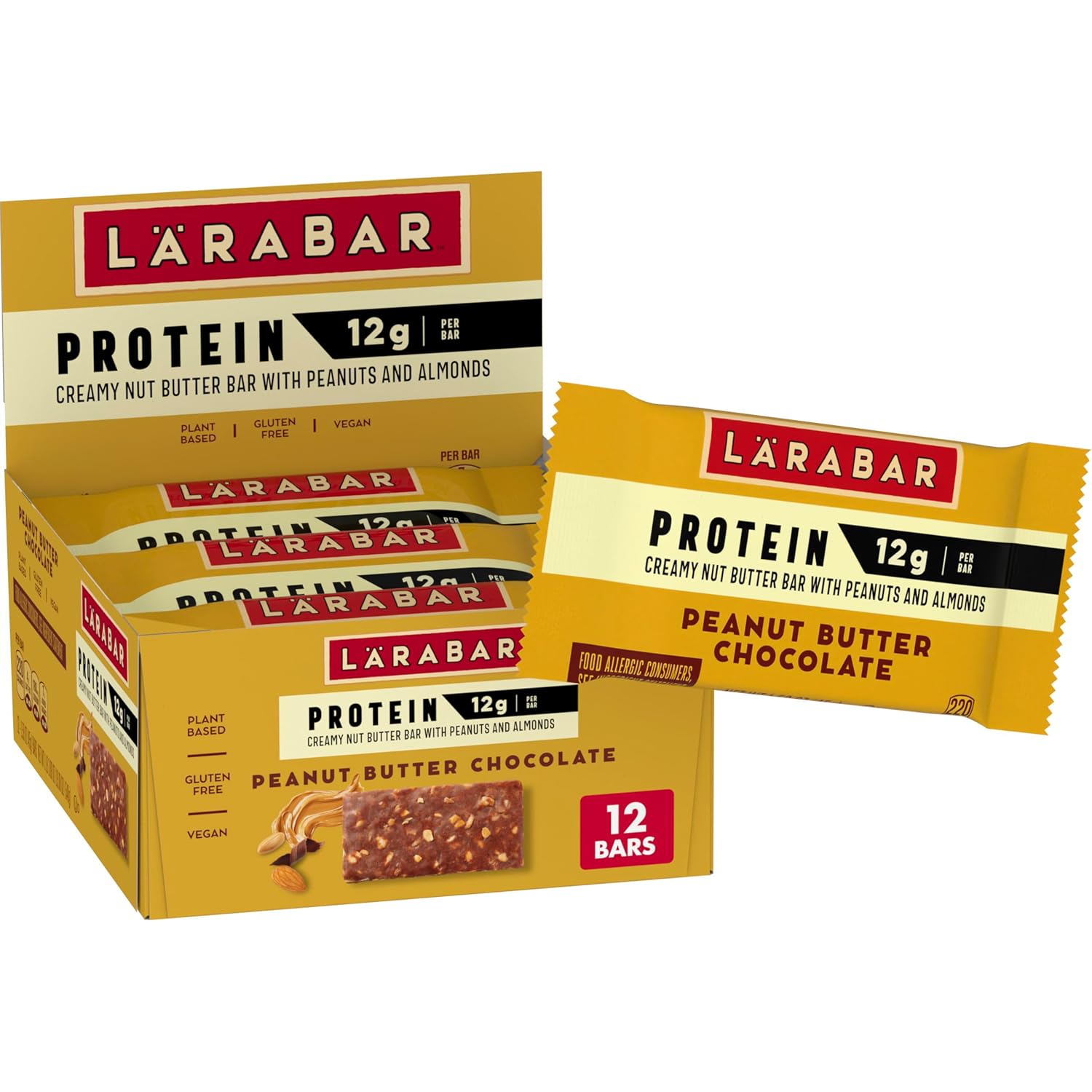 Larabar-Peanut-Butter-Chocolate-Protein-Bars,-12-ct,-19.08-oz-|--12G-Protein,-Gluten-Free,-Based,-1205