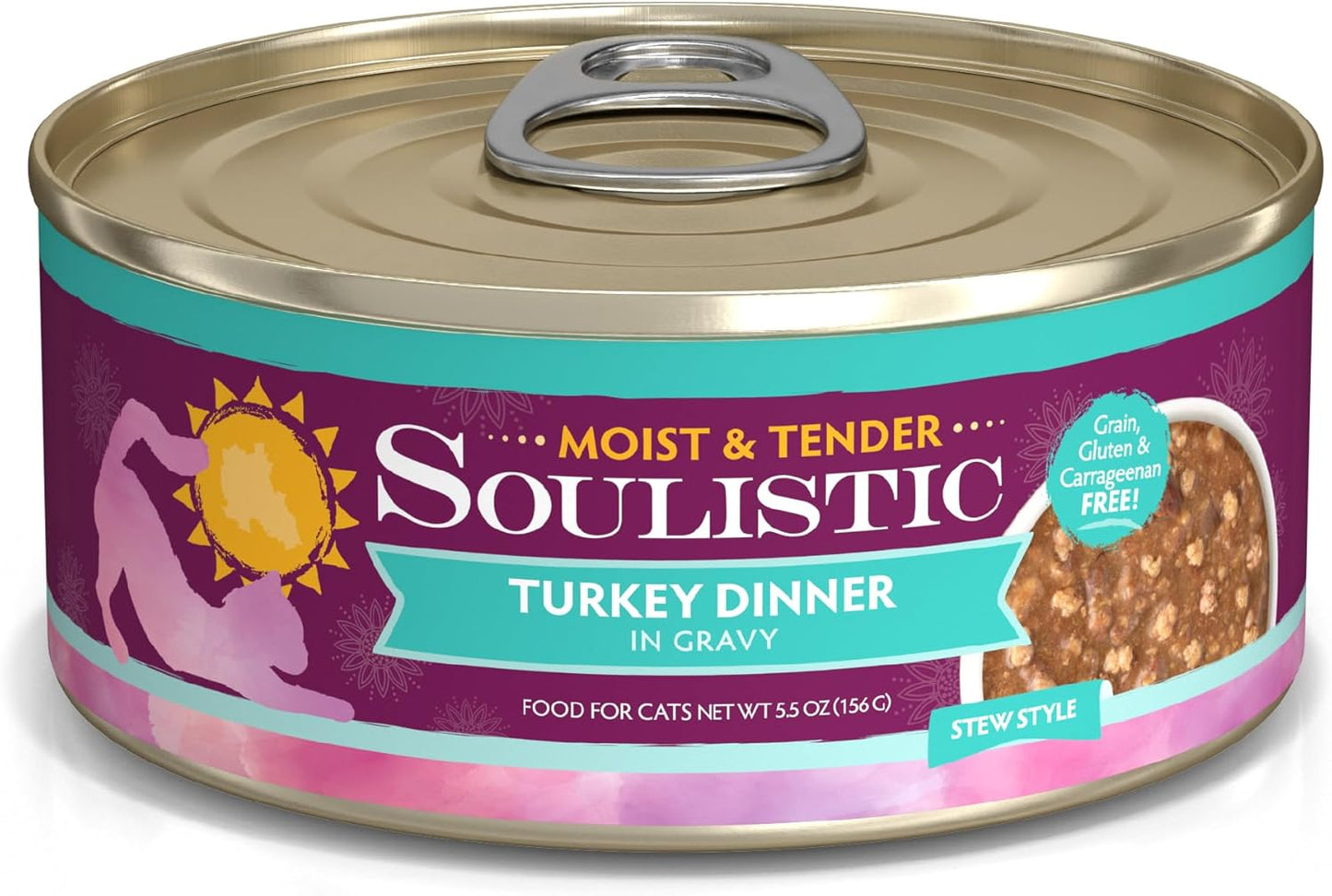 Soulistic-Moist-and-Tender,-Turkey-Dinner-in-Gravy,-5.5oz-Can,-Pack-8----406