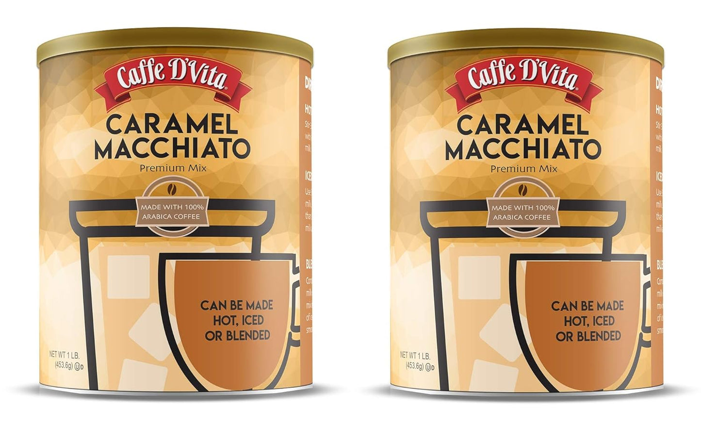 Caffe-D'Vita-Caramel-Macchiato-Coffee---Caramel-Instant-Coffee,-Latte-Mix,-Gluten-Free,-362