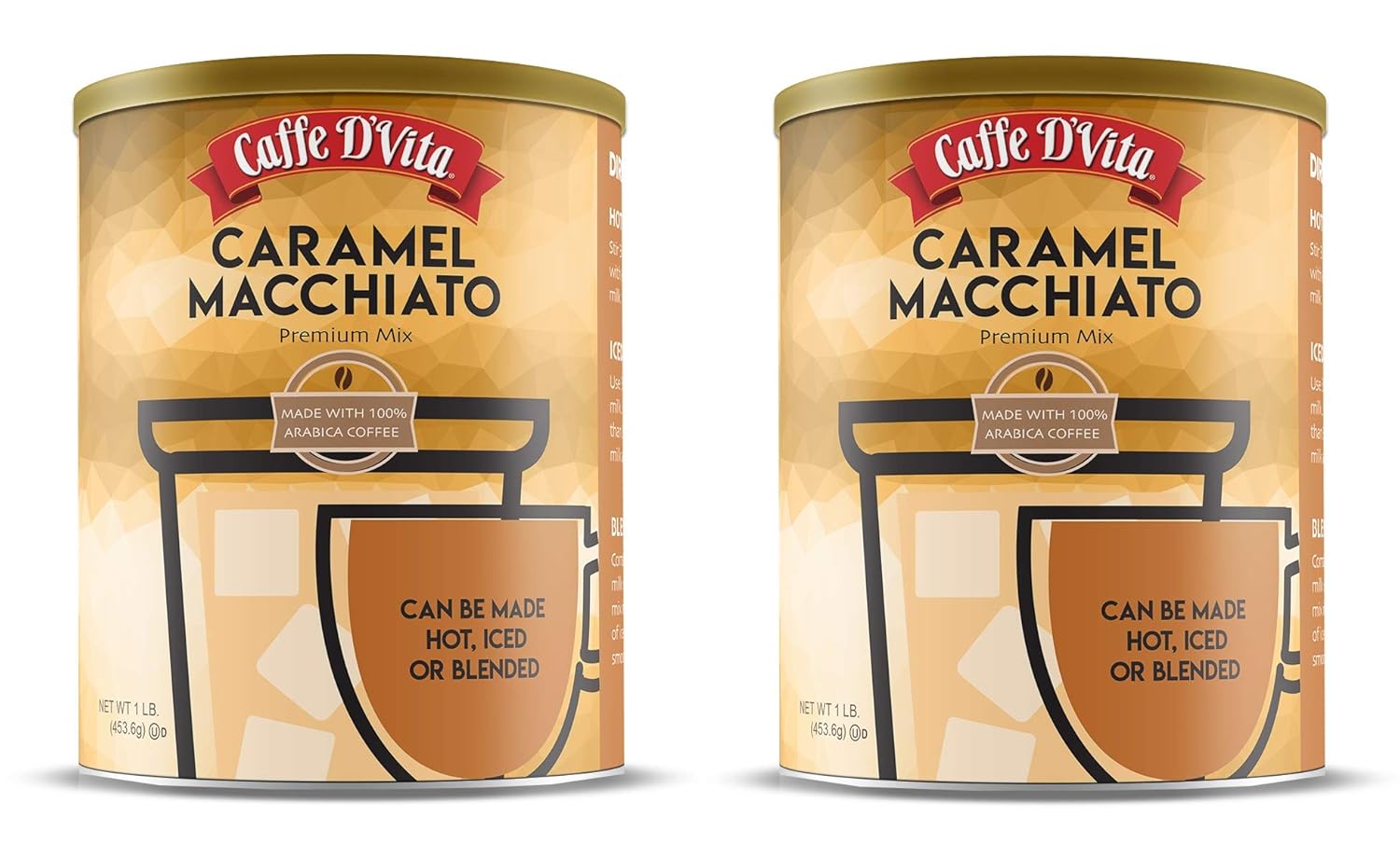 Caffe-D'Vita-Caramel-Macchiato-Coffee---Caramel-Instant-Coffee,-Latte-Mix,-Gluten-Free,-362