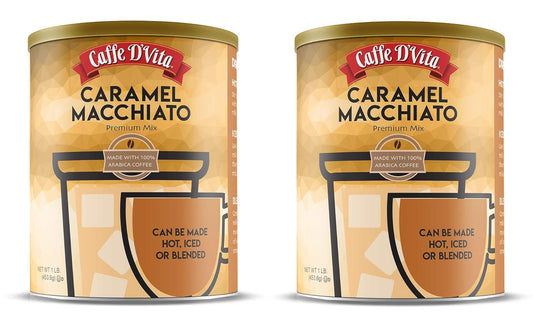 Caffe-D'Vita-Caramel-Macchiato-Coffee---Caramel-Instant-Coffee,-Latte-Mix,-Gluten-Free,-362