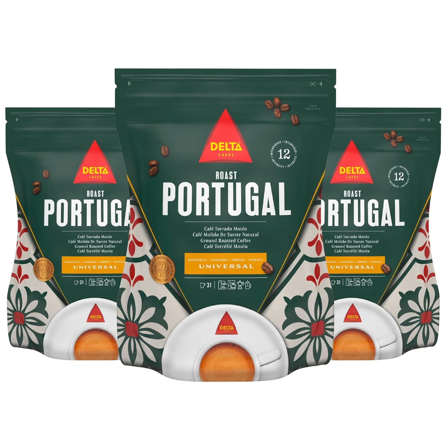 Delta-Cafés-Portugal-220gr/7.7oz-Ground-Coffee---Pack-of-3---Smooth-and-920