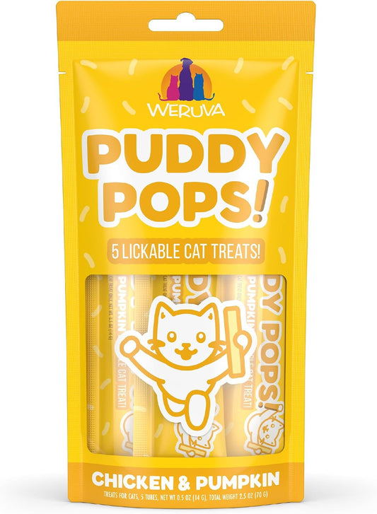 Weruva-Puddy-Pops,-Chicken-and-Pumpkin-Lickable-Cat-Treats,-0.5oz-Tube,-Pack-of-5-464