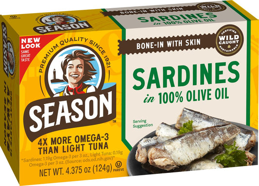 Season-Sardines-in-Olive-Oil-Wild-Caught,-4.37-Oz-Tins,-24-Pack-|-22g-617