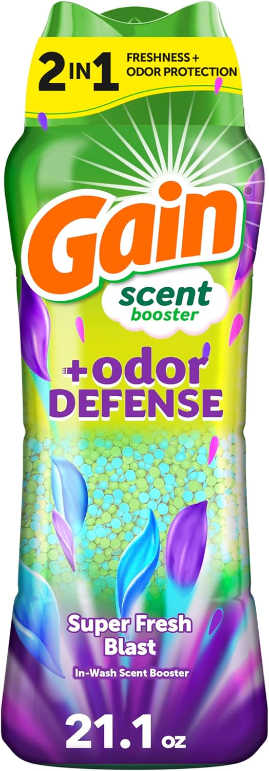 Gain-Odor-Defense-In-wash-Scent-Booster,-Super-Fresh-Blast-scent,-21.1-OZ,-1609