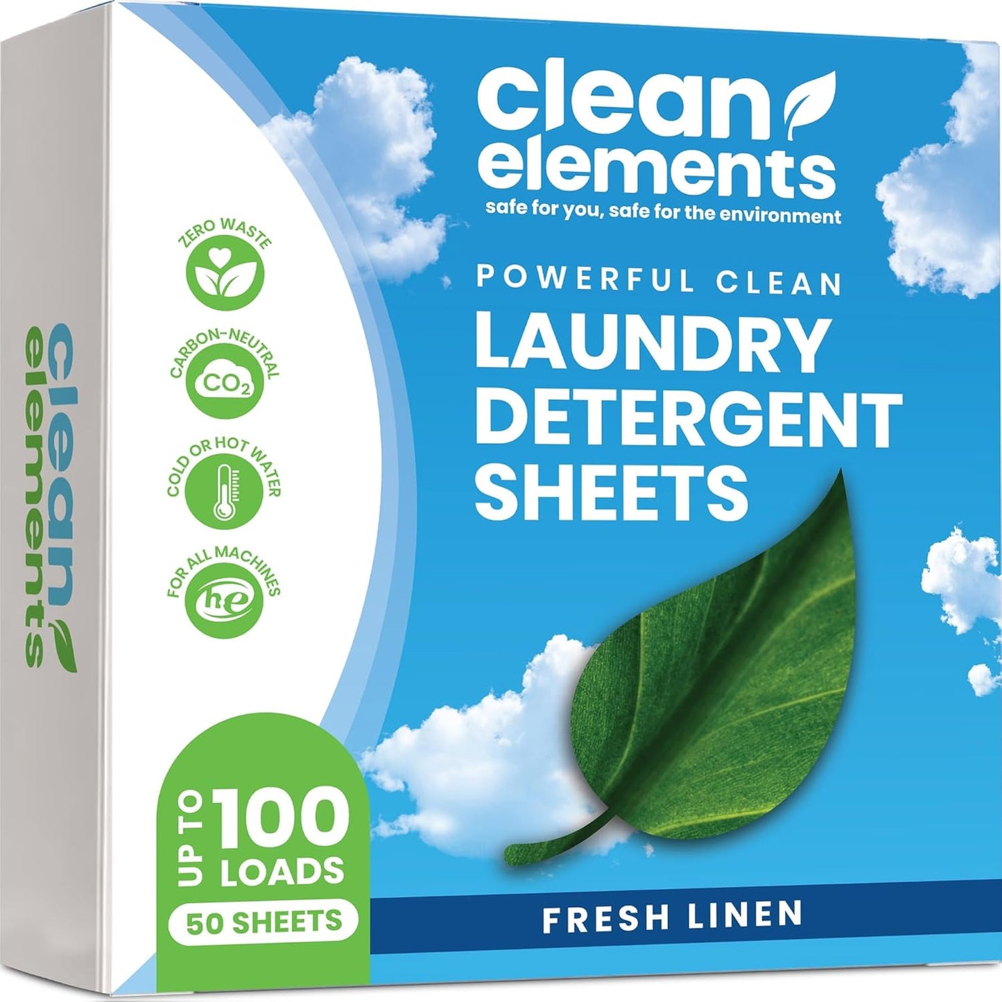 Laundry-Detergent-Sheets-(100-Loads,-50-Sheet)-Fresh-Linen-Scent,-3426