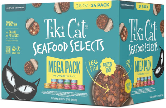 Tiki-Cat-Wet-Cat-Food-Mega-Pack,-Seafood-Selects,-2.8-oz-Can-(24-1300