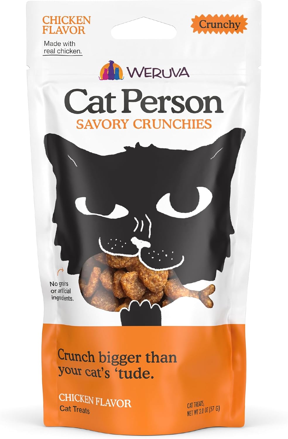 Cat-Person,-Chicken-Savory-Crunchies-Cat-Treats,-2oz-Bag------448
