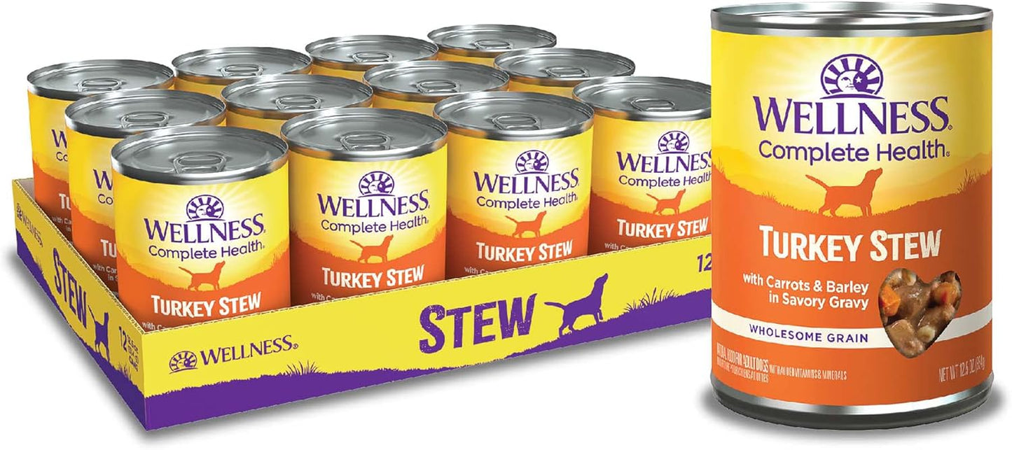 Wellness-Complete-Health-Canned-Wet-Dog-Food,-Turkey-Stew,-12.5-Ounce-Can-(Pack-of-1546