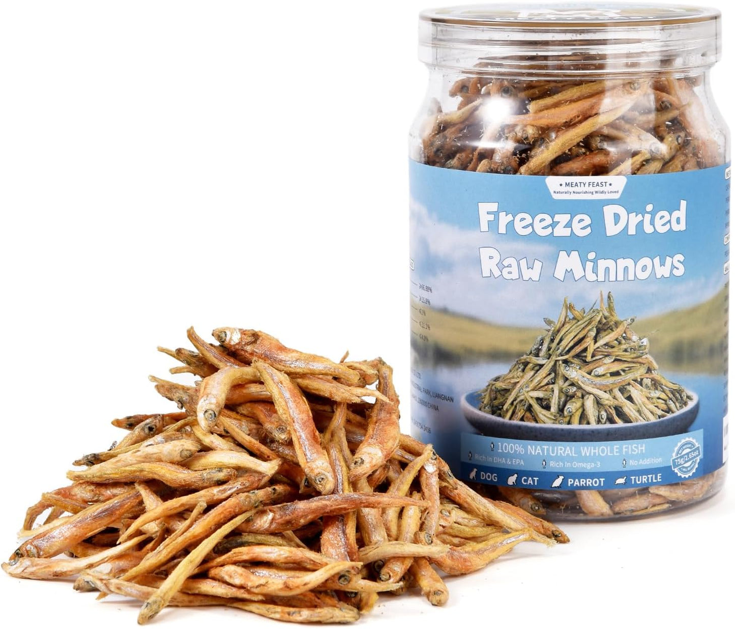 Meaty-feast-Minnows-liofilizados-para-gatos-y-perros,-golosinas-601