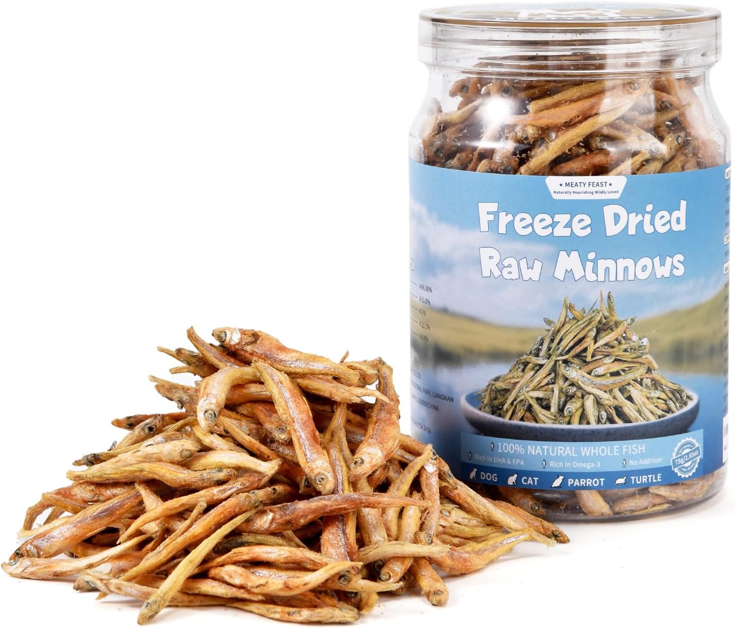 Meaty-feast-Minnows-liofilizados-para-gatos-y-perros,-golosinas-601