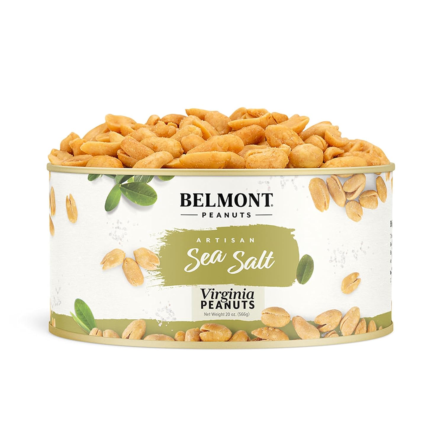 Belmont-Peanuts-Gourmet-Sea-Salted-Virginia-Peanuts,-20-oz-(1-Pack)-–--Only-3-Simple-No-1430