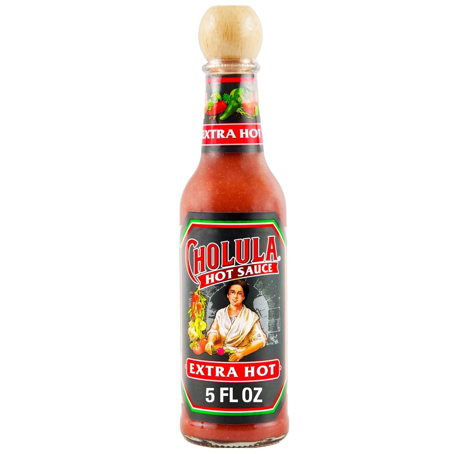 Cholula-Hot-Sauce,-Extra-Hot,-Product-of-Mexico,-Blend-of-Arbol-&-1991