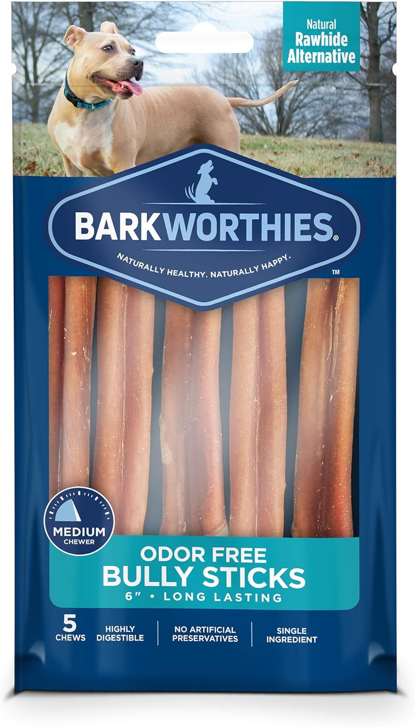 Barkworthies-Odor-Free-6-Inch-Bully-Sticks---5-Count-(Pack-of---2496
