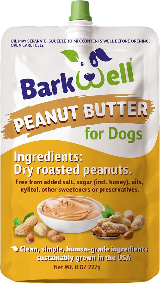 BarkWell-Peanut-Butter-Squeeze---8oz-Pouch-All-Natural-Dog-Peanut-Butter,-and-2040