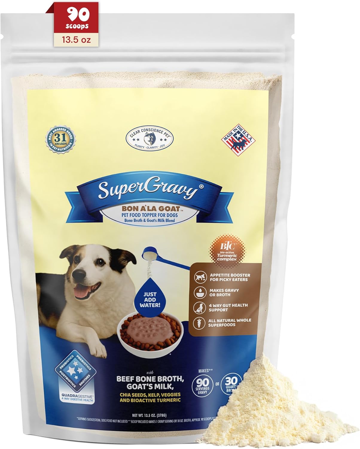 CLEAR-CONSCIENCE-PET®-Bon-A'-La-Goat™-SuperGravy®-Natural-Dog-Food-Gravy-Topper,-498