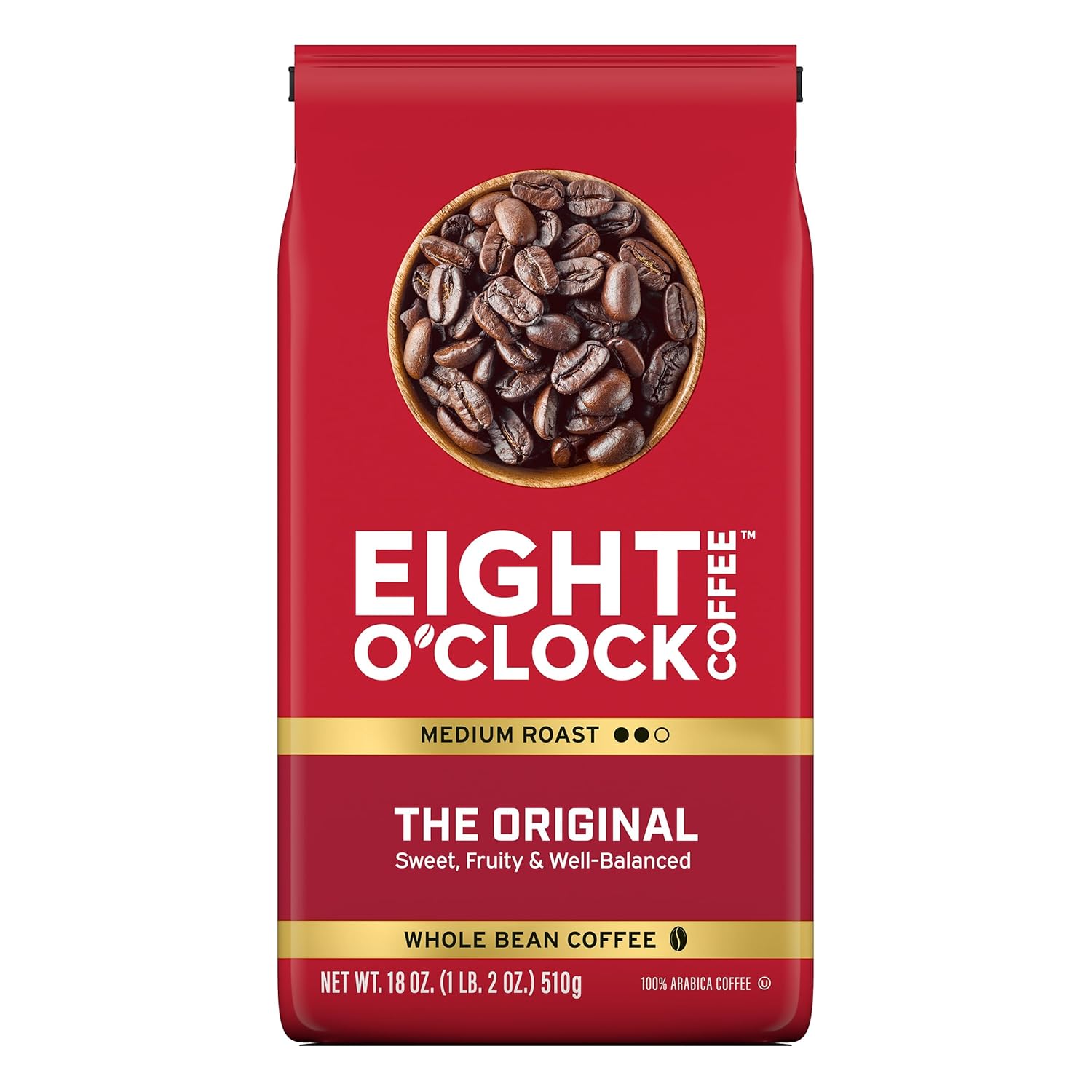Eight-O'Clock-Coffee-The-Original,-Medium-Roast-Whole-Bean-Coffee,-1-Arabica,-Kosher-2608