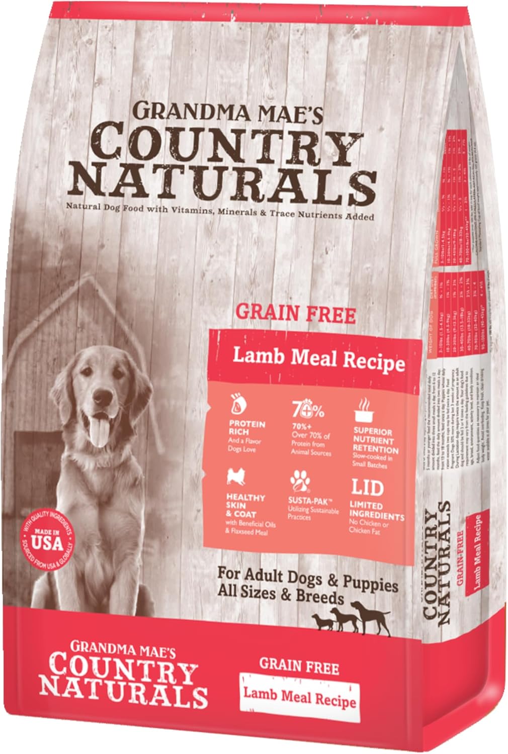 Grandma-Mae's-Country-Naturals-Alimento-seco-para-perros,-fórmula-485