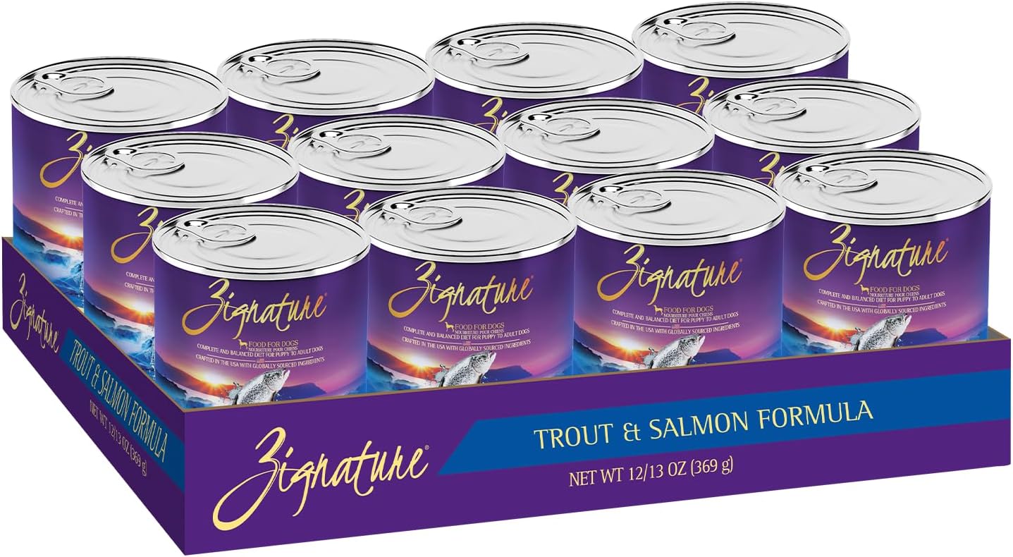 Zignature-Trout-&-Salmon-Formula-Wet-Dog-Food-13oz,-case-of-12---1637