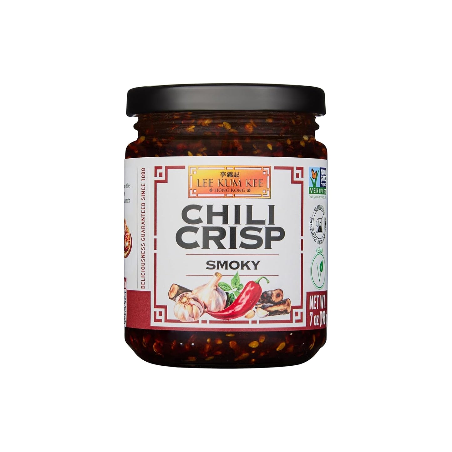 Lee-Kum-Kee-Smoky-Chili-Crisp-(7-oz---1-Pack),-Spicy,-870