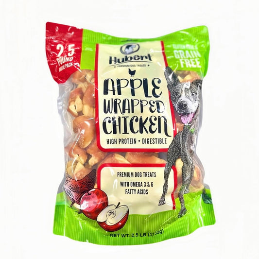 Hubert-Pet-Gourmet-Chicken-Wrapped-Apple-Bites,-Low-Ingredient-Healthy-Dog-Snacks,-1197