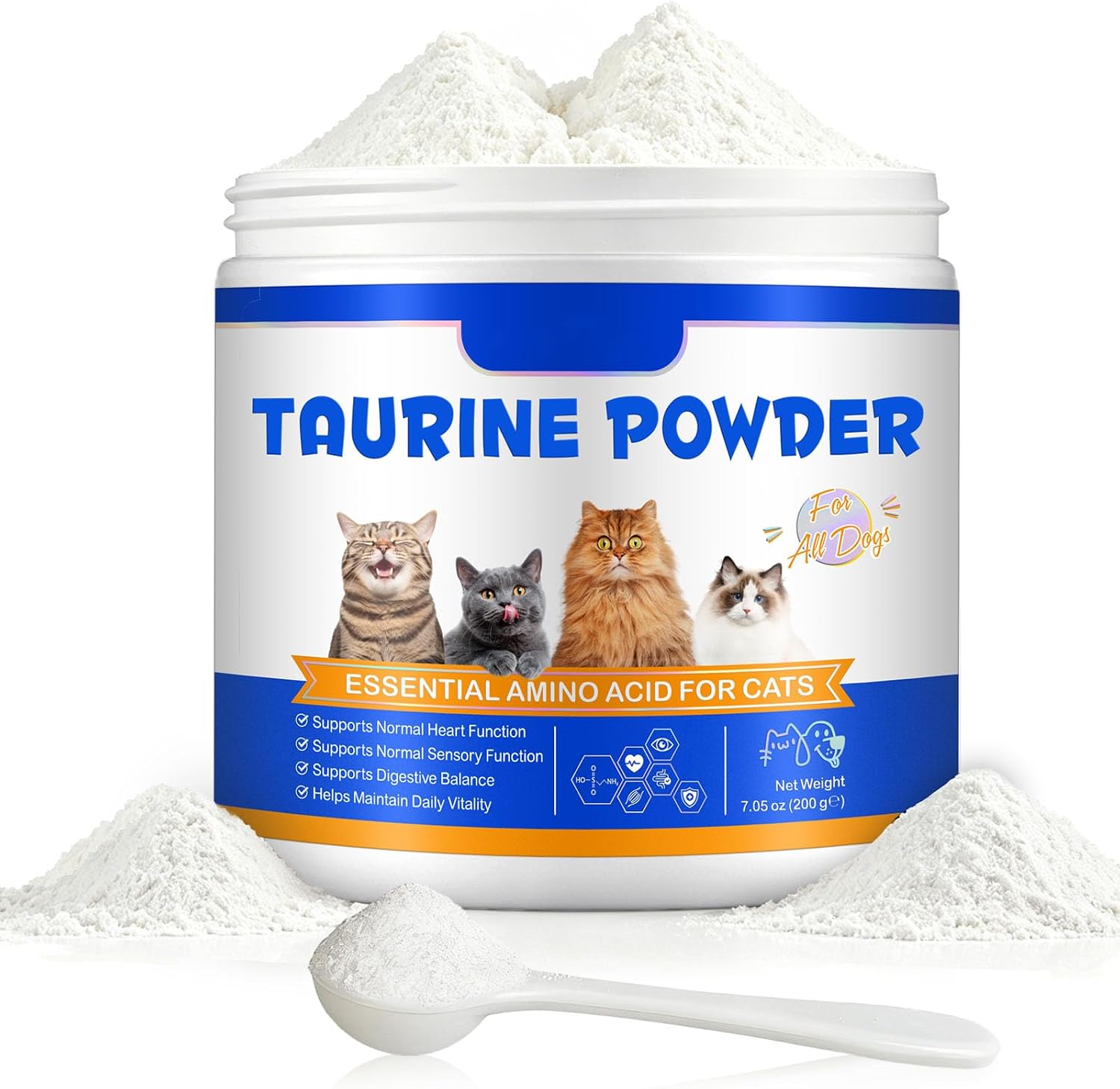 Taurine-Powder-for-Cats-200g-|-Pure-Taurine-Amino-Acid-Supplement-for-Feline-856